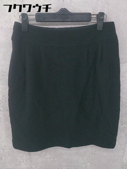 ◇ green label relaxing グリーンレーベル UNITED ARROWS サイドジップ ミニ 台形 スカート サイズ36 ブラック レディース_画像3