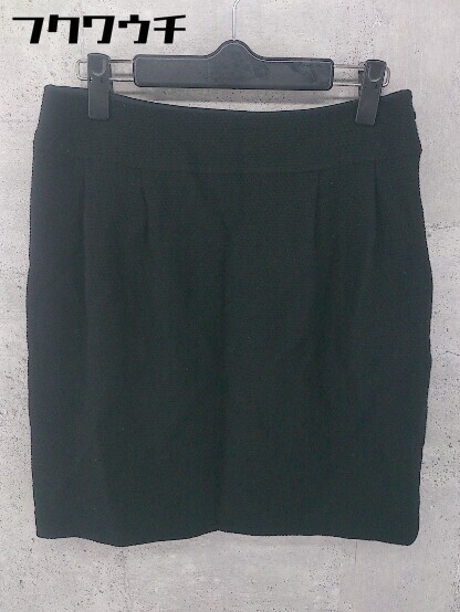 ◇ green label relaxing グリーンレーベル UNITED ARROWS サイドジップ ミニ 台形 スカート サイズ36 ブラック レディース_画像2