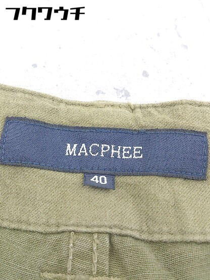 ◇ MACPHEE マカフィー トゥモローランド ハーフ ショート パンツ サイズ40 カーキ レディース_画像4