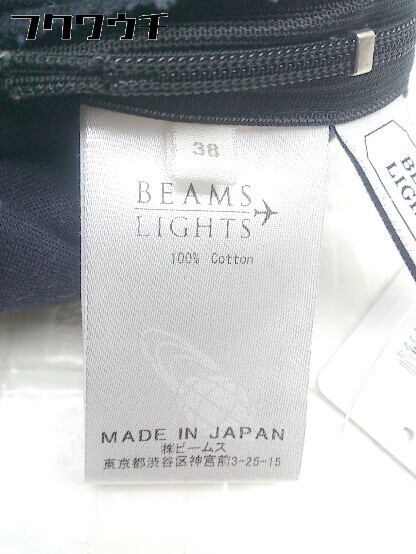 ◇ BEAMS LIGHTS ビームスライツ サイドジップ ワイド パンツ サイズ38 ネイビー レディース_画像5