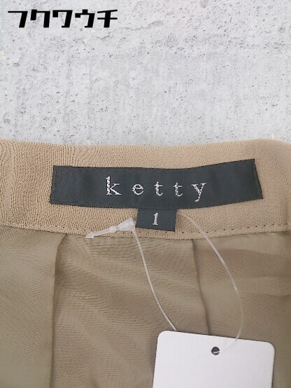 ◇ ketty ケティ サイドジップ 膝丈 プリーツ スカート サイズ1 ベージュ レディース_画像4