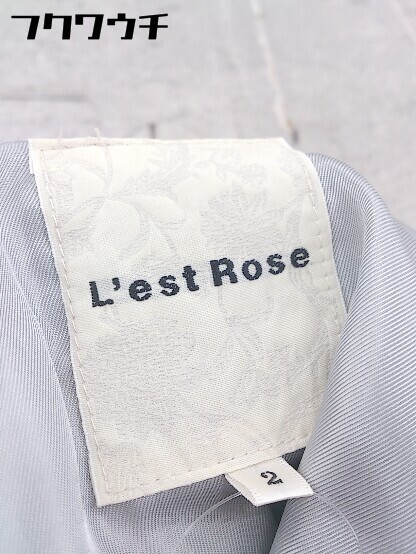 ■ L'EST ROSE レストローズ 長袖 コート サイズ2 グレー系 ブラック レディース_画像4