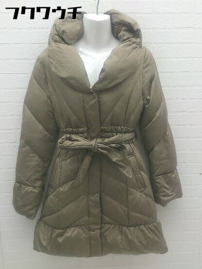 # * VICKY Vicky waist ribbon attaching Zip up down jacket coat size 2 brown group lady's 