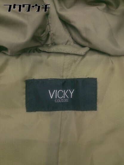# * VICKY Vicky waist ribbon attaching Zip up down jacket coat size 2 brown group lady's 