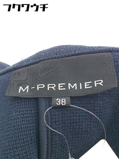 ◇ M premier エムプルミエ 長袖 テーラード ジャケット サイズ38 ネイビー ホワイト レディース_画像4