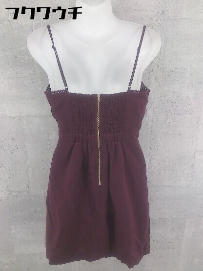 * one after another NICE CLAUP back Zip camisole knees height One-piece size F wine red lady's 