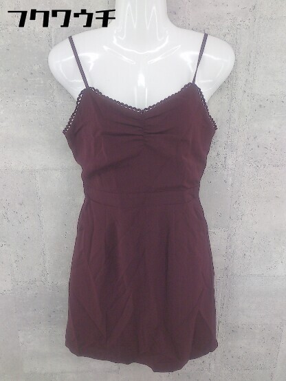 * one after another NICE CLAUP back Zip camisole knees height One-piece size F wine red lady's 