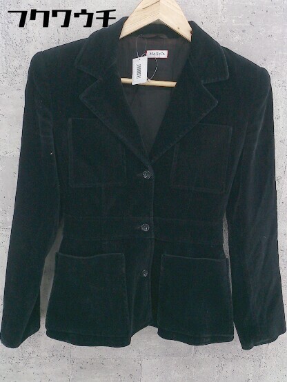 * Max&Co. Max and ko-3B velour long sleeve jacket size 38 black lady's 