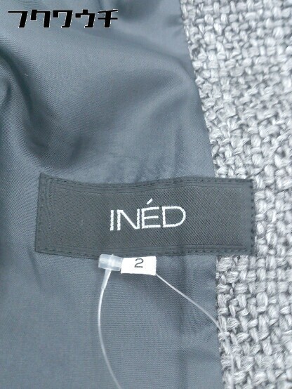 ◇ INED イネド 長袖 ジャケット サイズ2 グレー系 レディース_画像4