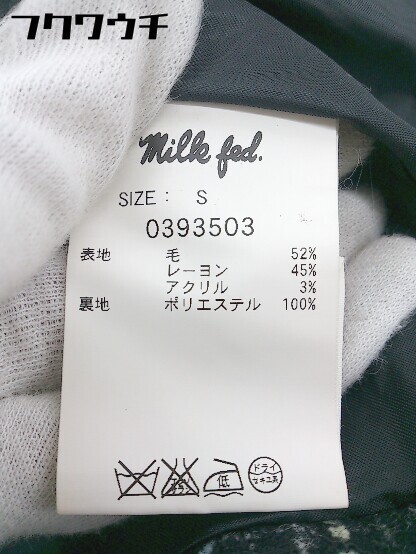 ◇ MILKFED. ミルクフェド 長袖 ジップアップ ノーカラー ジャケット サイズS ブラック マルチ レディース_画像5