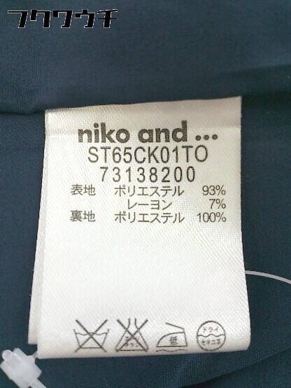 ■ niko and … ニコアンド 長袖 チェスター コート サイズ3 ネイビー レディース_画像5