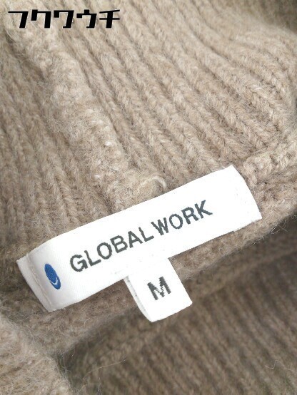 ◇ GLOBAL WORK グローバルワーク ハイネック 長袖 ニット セーター サイズM ブラウン レディース_画像4