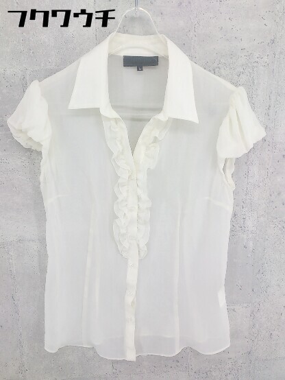 * UNTITLED Untitled frill short sleeves shirt blouse size 2 light beige lady's 