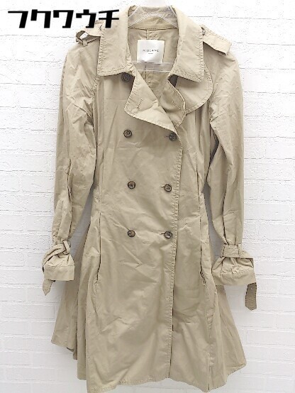 * * MOGA Moga waist belt attaching long sleeve trench coat size 1 beige group lady's 