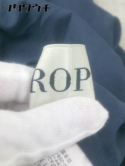 ◇ ROPE' ロペ チェック フレンチスリーブ 膝下丈 ワンピース サイズ38 ネイビー レディース_画像4