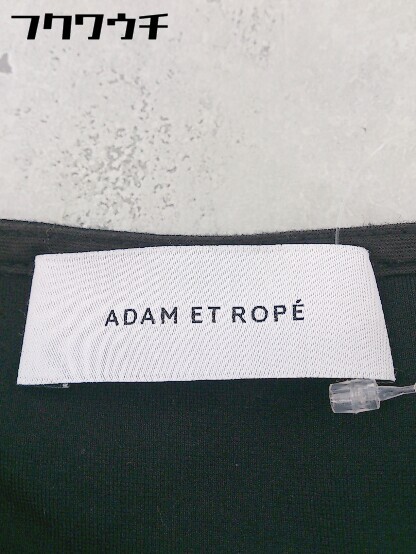 ◇ ADAM ET ROPE アダムエロペ 七分袖 ミニ ワンピース サイズ38 ブラック レディース_画像4