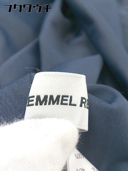 ◇ EMMEL REFINES エメルリファインズ ウエストゴム ロング フレア スカート サイズM ネイビー レディース_画像5