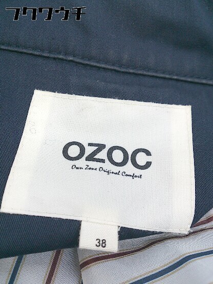 ◇ OZOC オゾック 長袖 コート サイズ38 ネイビー系 レディース_画像4