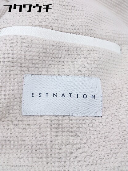 ◇ ESTNATION エストネーション シングル 2B 長袖 テーラードジャケット サイズM ライトベージュ レディース_画像4