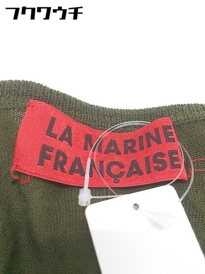 ◇ LA MARINE FRANCAISE マリン フランセーズ ウール 長袖 膝下丈 ニット ワンピース カーキ系 レディース_画像4