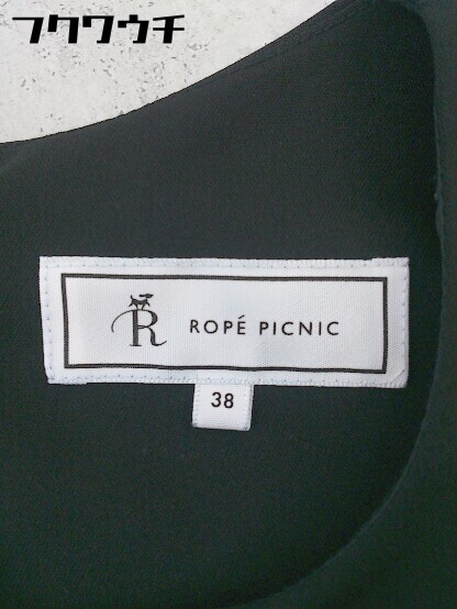 ◇ ROPE PICNIC ロペピクニック ノースリーブ オールインワン サイズ38 ブラック レディース_画像4