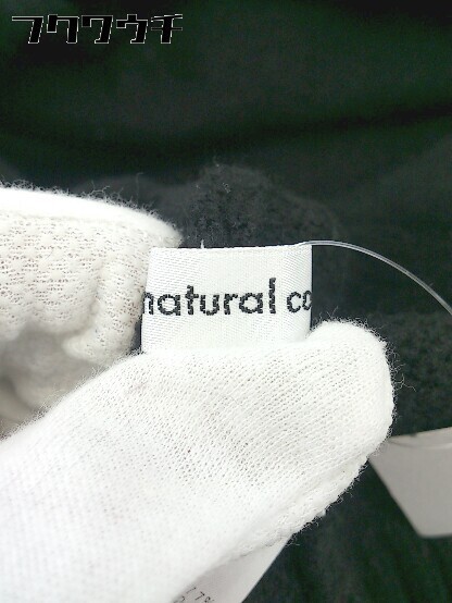 ■ natural couture ナチュラルクチュール ハイネック ニット 長袖 膝下丈 ワンピース サイズF ブラック レディース_画像5