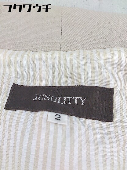 ◇ JUSGLITTY ジャスグリッティー 七分袖 ジャケット サイズ2 ベージュ レディース_画像4