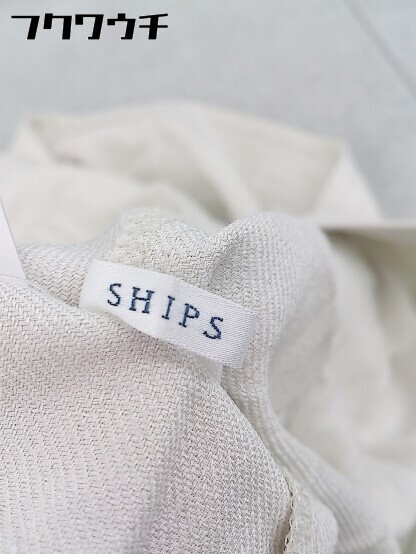 ◇ SHIPS シップス 薄手 七分袖 ジャケット サイズS ベージュ レディース_画像4