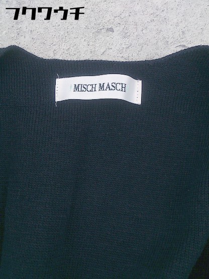 ◇ MISCH MASCH ミッシュマッシュ パール ニット ガウン カーディガン サイズM ネイビー レディース_画像4