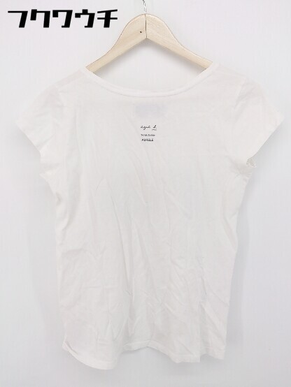 ◇ agnes b アニエスベー 半袖 Tシャツ カットソー サイズ2 ホワイト レディース_画像3