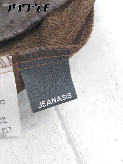 ◇ JEANASIS ジーナシス センタープレス スラックス パンツ サイズM ブラウン レディース_画像4