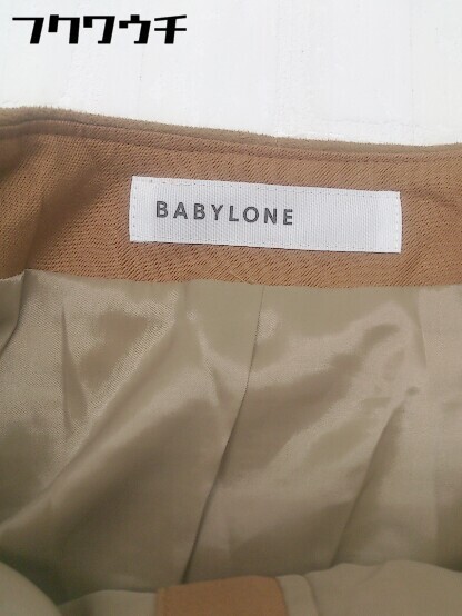 ◇ BABYLONE バビロン スエード調 膝下丈 ナロー スカート サイズ38 キャメル レディース_画像4