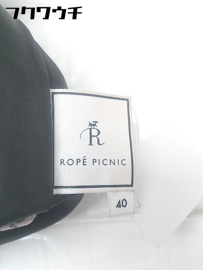 ◇ ROPE PICNIC ロペピクニック 膝丈 フレア スカート サイズ40 ブラック レディース_画像4