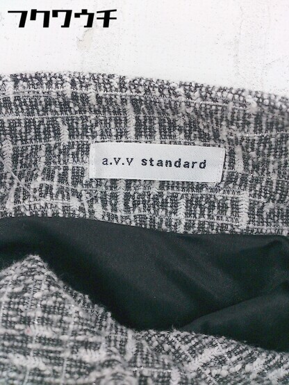 ◇ a.v.v standard アー ヴェ ヴェスタンダード 総柄 長袖 膝丈 ワンピース サイズM ホワイト グレー レディース_画像4