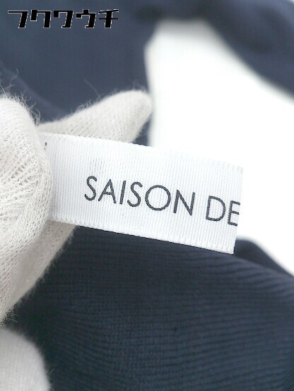 ◇ SAISON DE PAPILLON セゾン ド パピヨン 長袖 膝丈 ニット ワンピース ネイビー系 レディース_画像5
