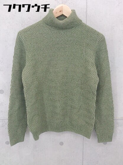 ◇ green label relaxing UNITED ARROWS ウール ニット タートルネック 長袖 セーター サイズS グリーン レディース_画像2