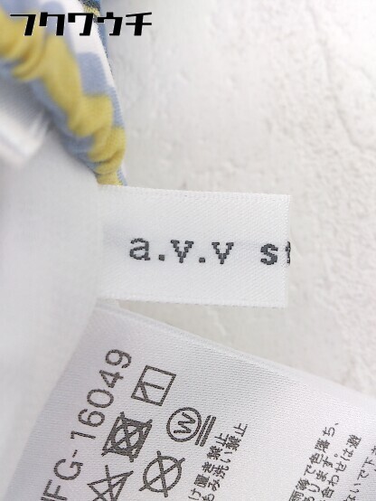 ◇ a.v.v.standard アー ヴェ ヴェ スタンダード ロング フレア スカート サイズM ブルー系 ホワイト レディース_画像4