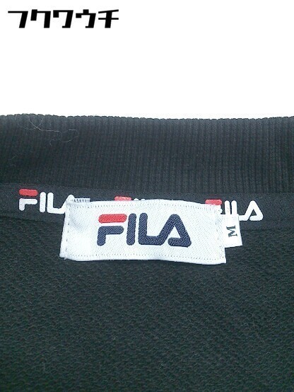 ◇ FILA フィラ 長袖 膝丈 ワンピース サイズM ブラック レディース_画像4