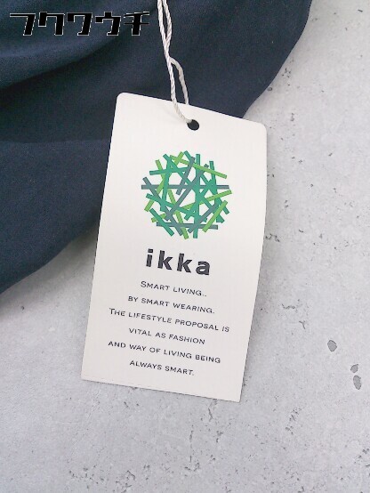 ◇ ●新品● ◎ ikka イッカ ウエストベルト タグ付き ロング スカート サイズL ネイビー レディース_画像8