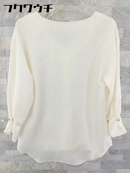 * VICKY Vicky equipment ornament V neck long sleeve blouse cut and sewn size 2 ivory series lady's 