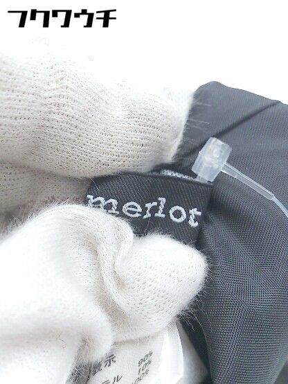 ◇ merlot メルロー ギンガムチェック 膝下丈 スカート サイズF パープル レディース_画像4