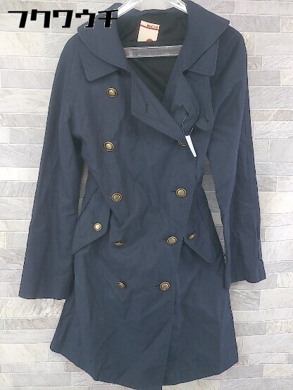 * * BACCAbakaTOMORROWLAND long sleeve trench coat navy lady's 