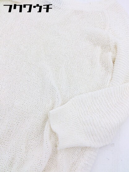 ◇ UNTITLED アンタイトル リネン混 長袖 ニット セーター サイズ2 ホワイト系 レディース_画像6