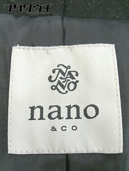 ■ ◎ nano&co ナノアンドコー nano universe 長袖 コート サイズ36 ブラック レディース_画像4