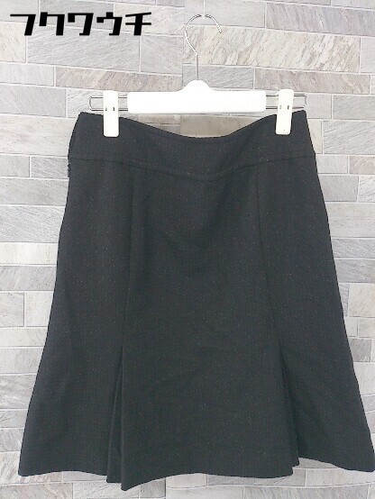 ◇ green label relaxing グリーンレーベル UNITED ARROWS 膝丈 台形 スカート サイズ38 ブラック レディース_画像3