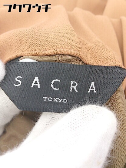 ◇ SACRA サクラ ウエストゴム ワイド パンツ サイズ38 ブラウン系 レディース_画像4