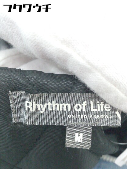 ◇ Rhythm of Life リズムオブライフ UNITED ARROWS ジップアップ 長袖 中綿 ジャケット サイズM ブラック レディース_画像4