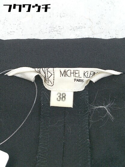 ◇ MK MICHEL KLEIN エムケーミッシェルクラン シングル 長袖 ジャケット サイズ38 ブラック レディース_画像2