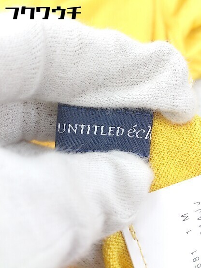 ◇ ◎ UNTITLED アンタイトル タグ付 定価 1.6万円 シルク混 ニット 長袖 セーター サイズ38 イエロー レディース_画像5