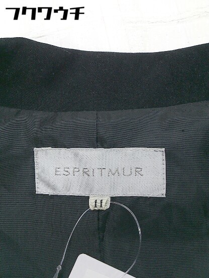 ◇ ESPRITMUR エスプリミュール 長袖 テーラード ジャケット サイズ11 ブラック レディース_画像4